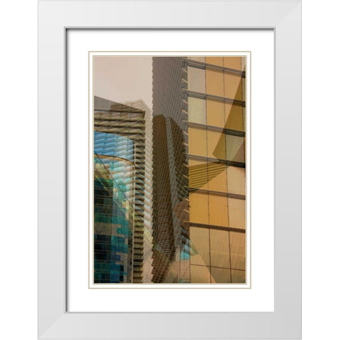 Double Take II White Modern Wood Framed Art Print with Double Matting by Perkins, Greg