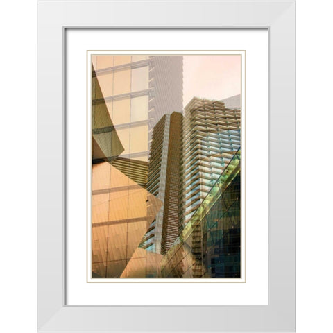Double Take IV White Modern Wood Framed Art Print with Double Matting by Perkins, Greg