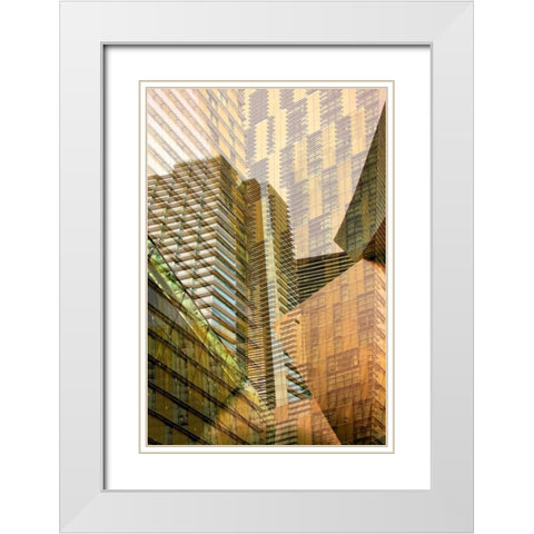 Double Take VI White Modern Wood Framed Art Print with Double Matting by Perkins, Greg