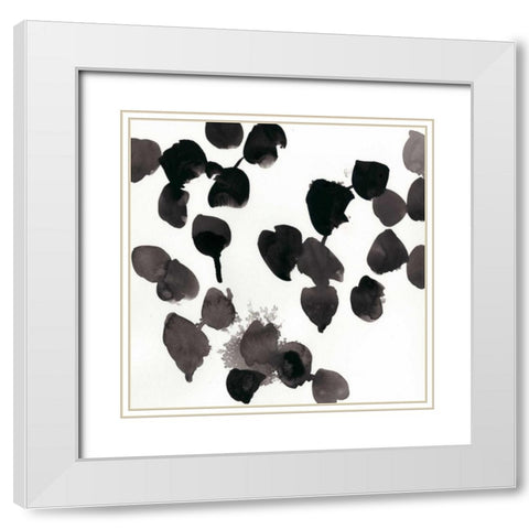 Monochrome Gestures II White Modern Wood Framed Art Print with Double Matting by Vess, June Erica