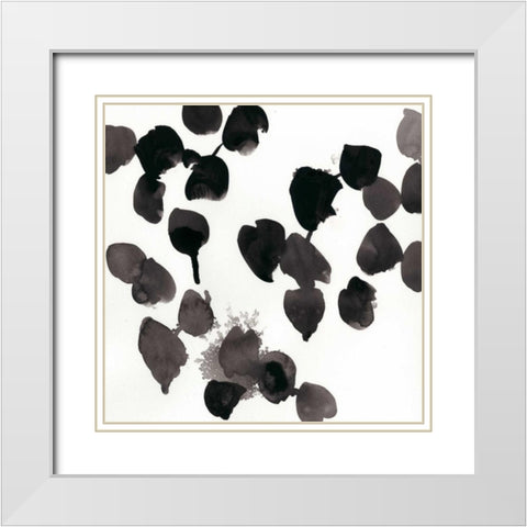 Monochrome Gestures II White Modern Wood Framed Art Print with Double Matting by Vess, June Erica