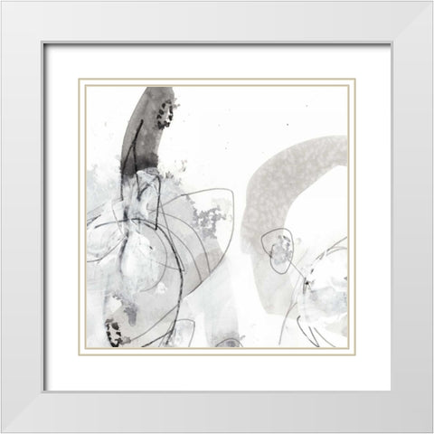 Monochrome Gestures III White Modern Wood Framed Art Print with Double Matting by Vess, June Erica