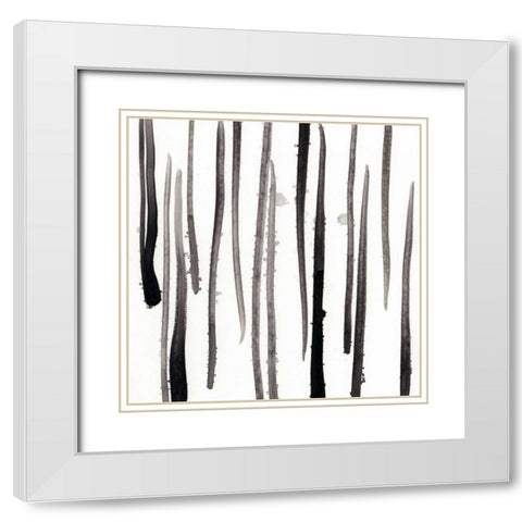 Monochrome Gestures V White Modern Wood Framed Art Print with Double Matting by Vess, June Erica