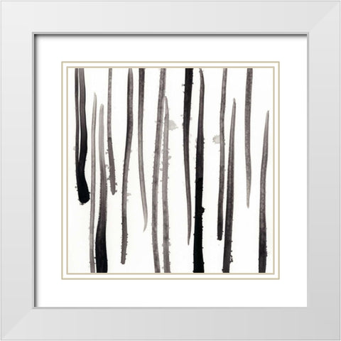 Monochrome Gestures V White Modern Wood Framed Art Print with Double Matting by Vess, June Erica