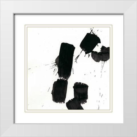 Monochrome Gestures VI White Modern Wood Framed Art Print with Double Matting by Vess, June Erica