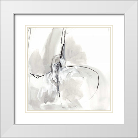 Monochrome Gestures VIII White Modern Wood Framed Art Print with Double Matting by Vess, June Erica