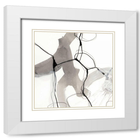Modulate I White Modern Wood Framed Art Print with Double Matting by Vess, June Erica