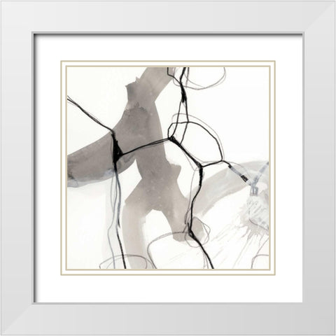 Modulate I White Modern Wood Framed Art Print with Double Matting by Vess, June Erica
