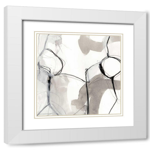 Modulate II White Modern Wood Framed Art Print with Double Matting by Vess, June Erica
