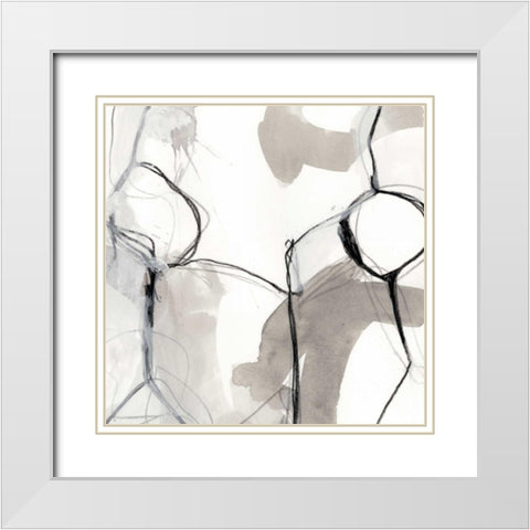 Modulate II White Modern Wood Framed Art Print with Double Matting by Vess, June Erica