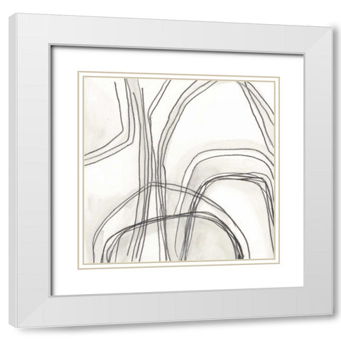 Abstract Logic IV White Modern Wood Framed Art Print with Double Matting by Vess, June Erica