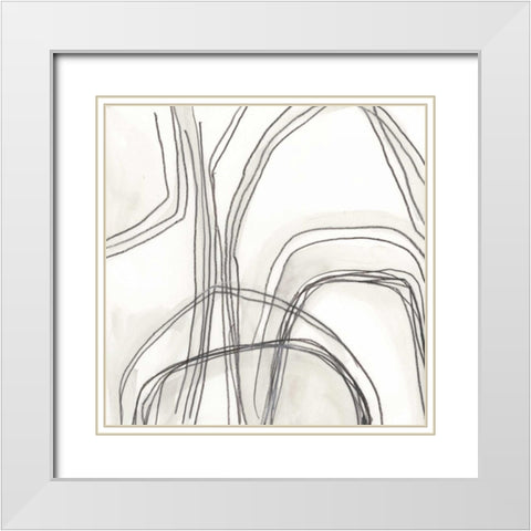 Abstract Logic IV White Modern Wood Framed Art Print with Double Matting by Vess, June Erica