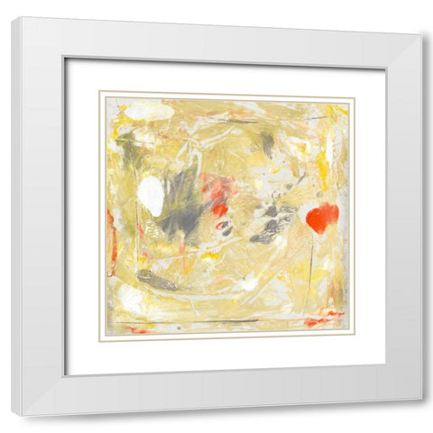 Lemon Jostle II White Modern Wood Framed Art Print with Double Matting by OToole, Tim