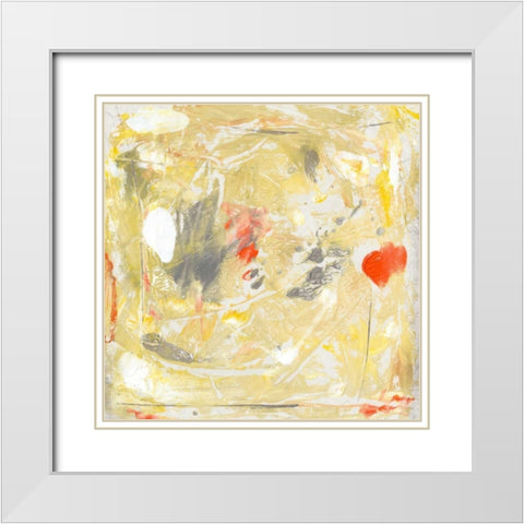 Lemon Jostle II White Modern Wood Framed Art Print with Double Matting by OToole, Tim