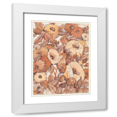 Umber Garden I White Modern Wood Framed Art Print with Double Matting by OToole, Tim