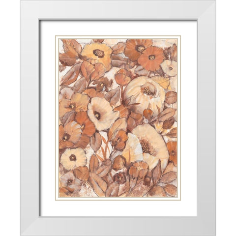 Umber Garden I White Modern Wood Framed Art Print with Double Matting by OToole, Tim
