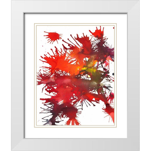 Fireworks Display II White Modern Wood Framed Art Print with Double Matting by Fuchs, Jodi