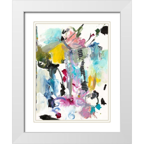 Symphony I White Modern Wood Framed Art Print with Double Matting by Fuchs, Jodi