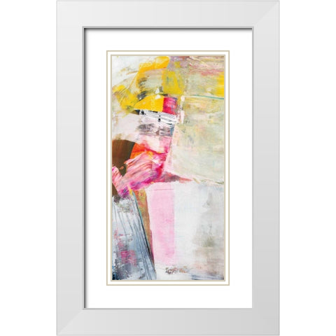 Relocation I White Modern Wood Framed Art Print with Double Matting by Fuchs, Jodi