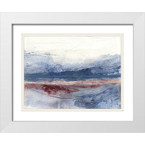 Horizon Spray I White Modern Wood Framed Art Print with Double Matting by Stramel, Renee W.
