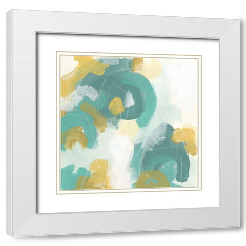 Pivot I White Modern Wood Framed Art Print with Double Matting by Vess, June Erica