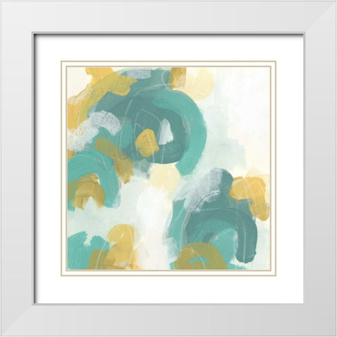 Pivot I White Modern Wood Framed Art Print with Double Matting by Vess, June Erica