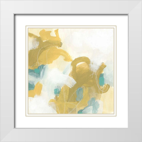Pivot III White Modern Wood Framed Art Print with Double Matting by Vess, June Erica