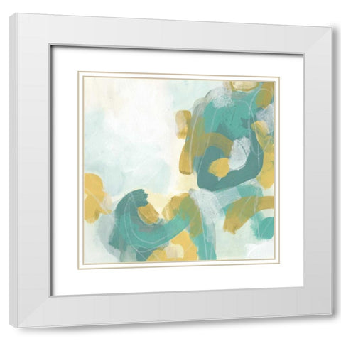 Pivot IV White Modern Wood Framed Art Print with Double Matting by Vess, June Erica