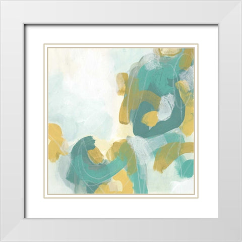 Pivot IV White Modern Wood Framed Art Print with Double Matting by Vess, June Erica