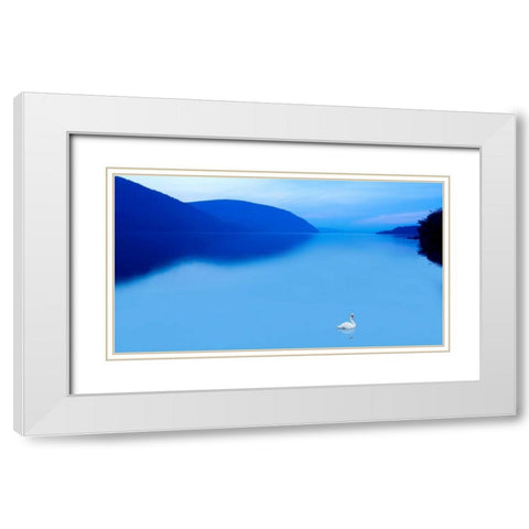 Scene on the Water IV White Modern Wood Framed Art Print with Double Matting by McLoughlin, James