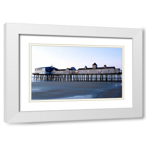 Scene on the Water X White Modern Wood Framed Art Print with Double Matting by McLoughlin, James