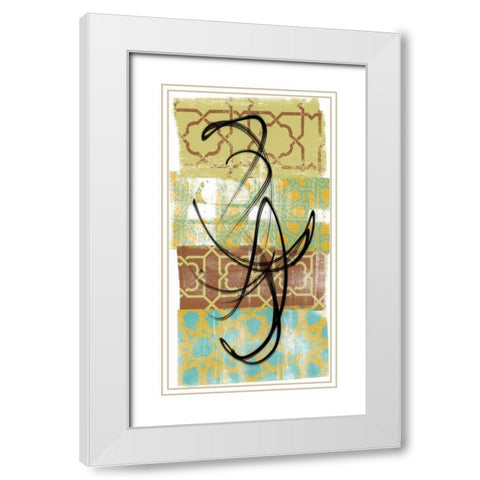 Rhythmic Motion I White Modern Wood Framed Art Print with Double Matting by Saunders, Alonzo