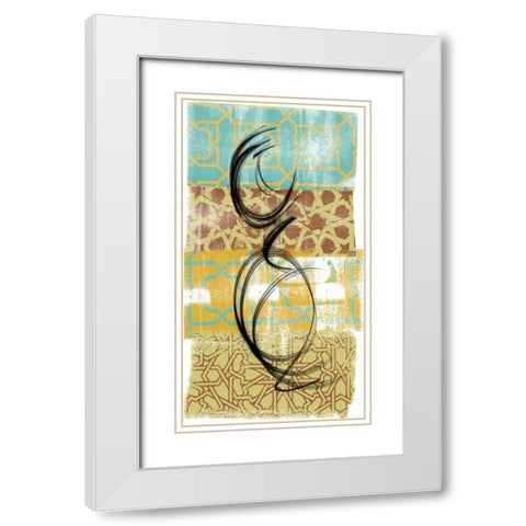 Rhythmic Motion II White Modern Wood Framed Art Print with Double Matting by Saunders, Alonzo