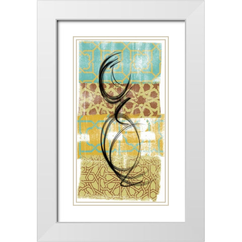 Rhythmic Motion II White Modern Wood Framed Art Print with Double Matting by Saunders, Alonzo