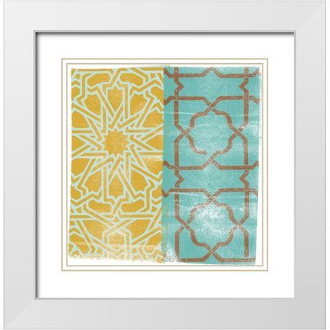 Moorish Study I White Modern Wood Framed Art Print with Double Matting by Saunders, Alonzo