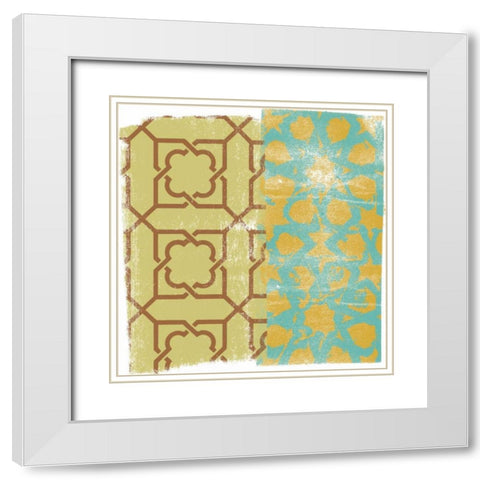 Moorish Study II White Modern Wood Framed Art Print with Double Matting by Saunders, Alonzo