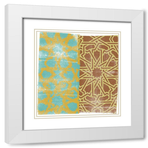 Moorish Study III White Modern Wood Framed Art Print with Double Matting by Saunders, Alonzo