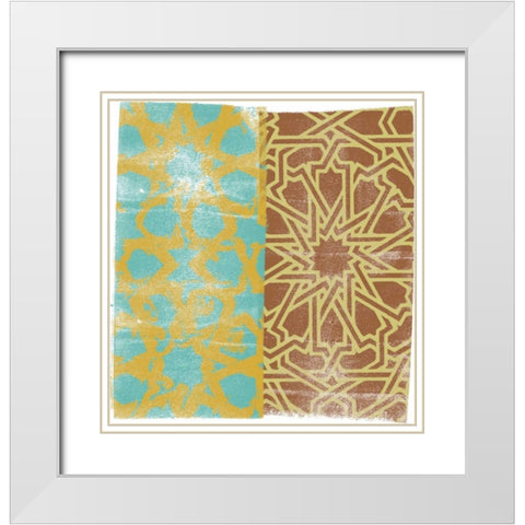 Moorish Study III White Modern Wood Framed Art Print with Double Matting by Saunders, Alonzo