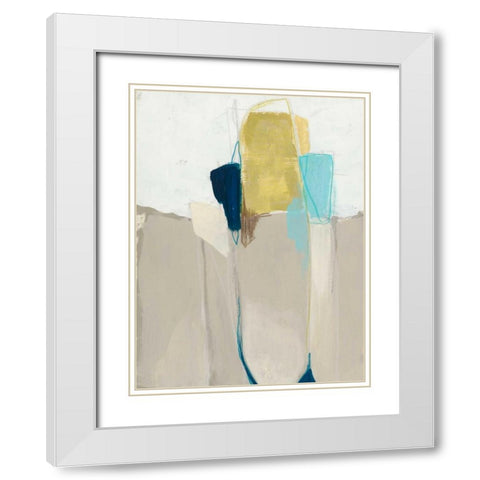 Subset I White Modern Wood Framed Art Print with Double Matting by Vess, June Erica