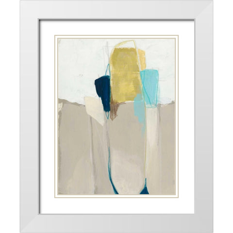 Subset I White Modern Wood Framed Art Print with Double Matting by Vess, June Erica