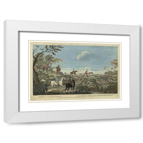 The Thrill of the Chase III White Modern Wood Framed Art Print with Double Matting by Unknown