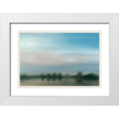 Moodscapes  I White Modern Wood Framed Art Print with Double Matting by Harper, Ethan