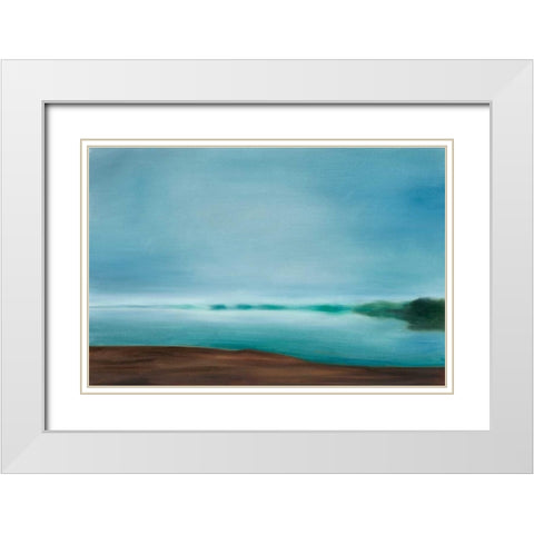 Moodscapes  III White Modern Wood Framed Art Print with Double Matting by Harper, Ethan