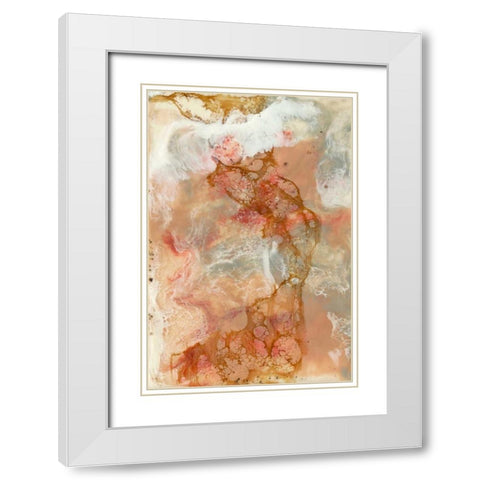 Coral Lace I White Modern Wood Framed Art Print with Double Matting by Goldberger, Jennifer