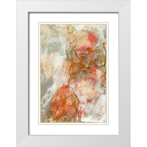 Coral Lace II White Modern Wood Framed Art Print with Double Matting by Goldberger, Jennifer