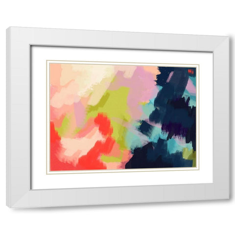Spring Showers I White Modern Wood Framed Art Print with Double Matting by Jerry, Alison