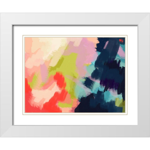 Spring Showers I White Modern Wood Framed Art Print with Double Matting by Jerry, Alison