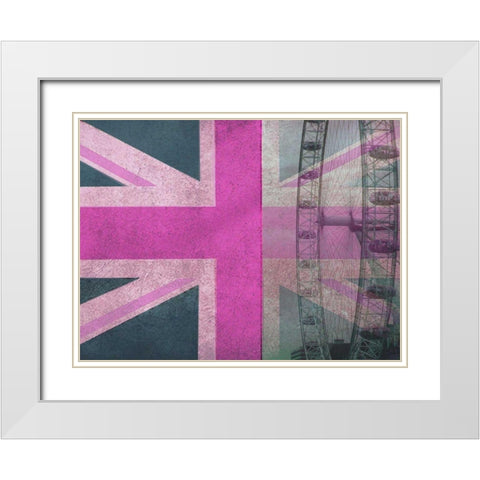 The London Eye White Modern Wood Framed Art Print with Double Matting by Jerry, Alison