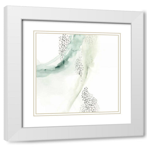 Wave Form II White Modern Wood Framed Art Print with Double Matting by Vess, June Erica