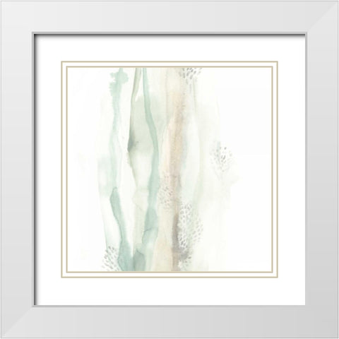 Wave Form V White Modern Wood Framed Art Print with Double Matting by Vess, June Erica